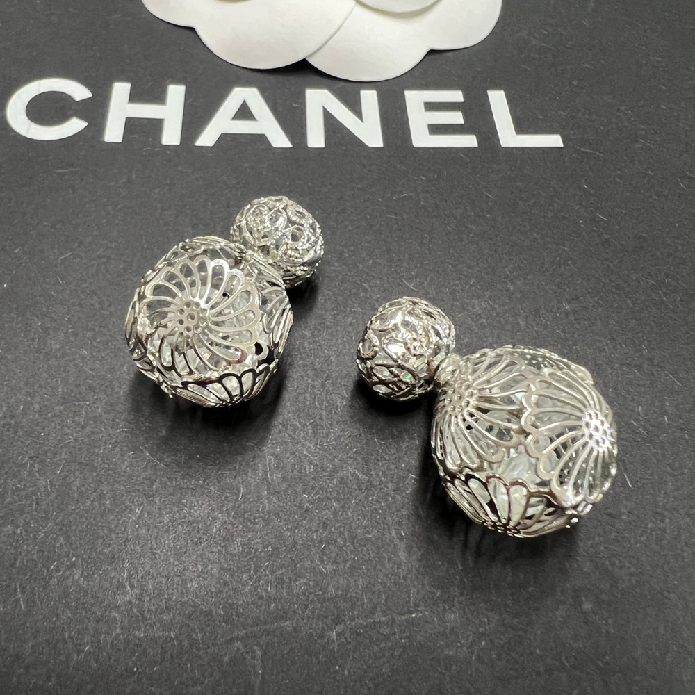 Sterling Silver Floral Earrings